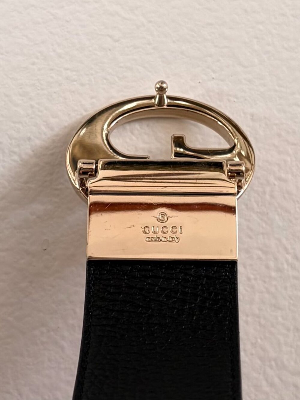 Gucci Signature, Reversible Leather Belt (Interlocking G Buckle, Gold-tone) - Picture 3 of 8
